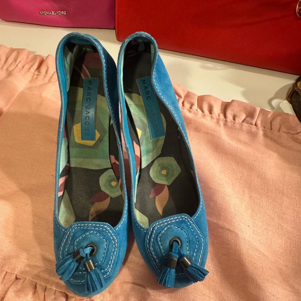 Marc Jacobs Vibrant Blue Tassel Pumps
